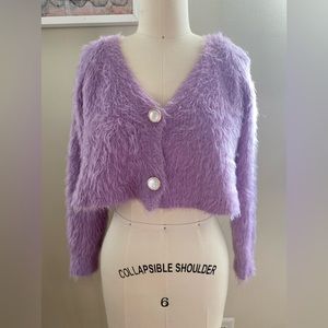 Baby Cropped Mohair Bolero Sweater Cardigan
